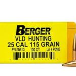 BERGER 25 (.257) 115gr HPBT BULLET (VLD-HUNT) 100/Box