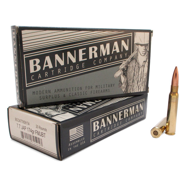 BANNERMAN AMMO 7.7x58 Japanese 174gr FMJBT 20/Box