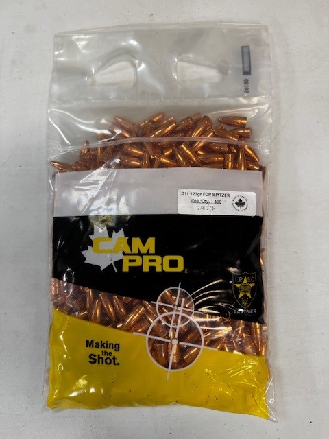 CamPro 303 cal (.311) 123gr Spitzer Bullet 500/Bag