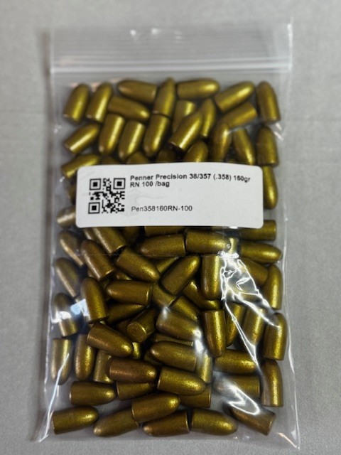 Penner Precision 38/357 (.358) 160gr RN 100 /bag
