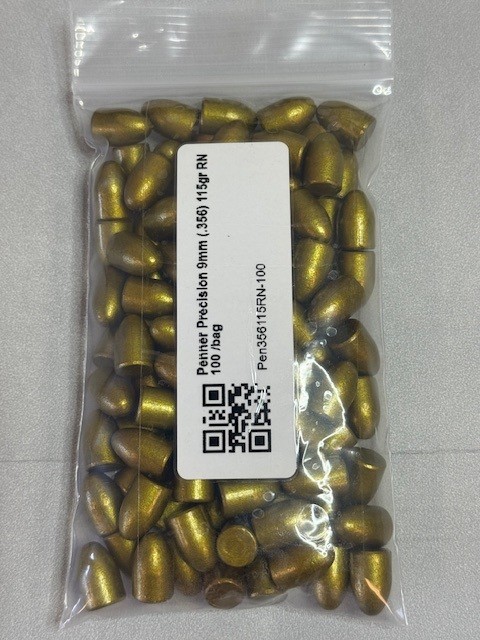 Penner Precision 38/357 (.358) 115gr RN 100 /bag