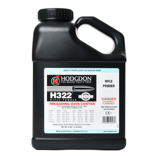 HODGDON H322 8LB SMOKELESS POWDER