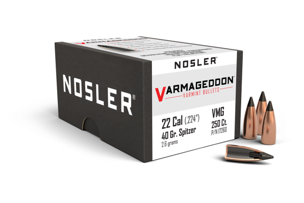 Nosler 22c (.224) 40gr FB Tipped Varmageddon (250ct)