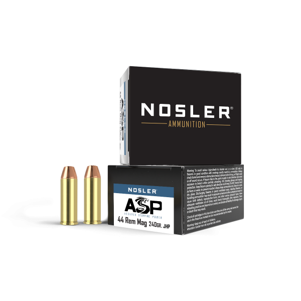 Nosler 44 Rem Mag 240gr JHP ASP Handgun Ammunition (20ct)