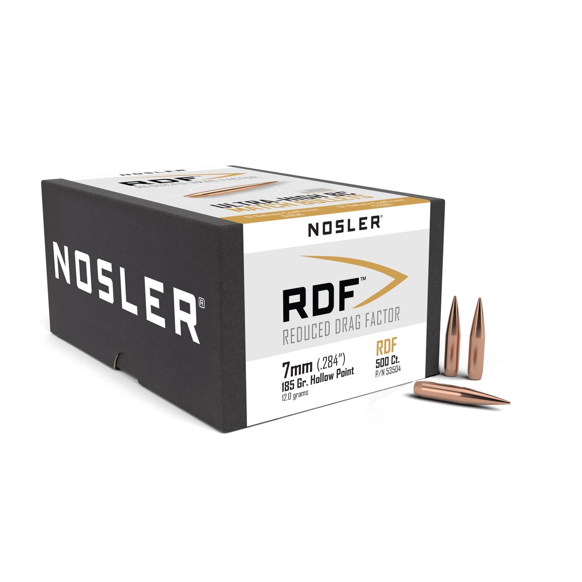 53504-rdf-7mm-185gr-500ct-bullet-box-high-rez-1 Nosler 7mm (.284) 185gr RDF (500ct) - Image 1